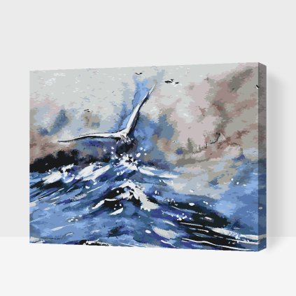 Paint by Number - Seagull Flying over the Sea