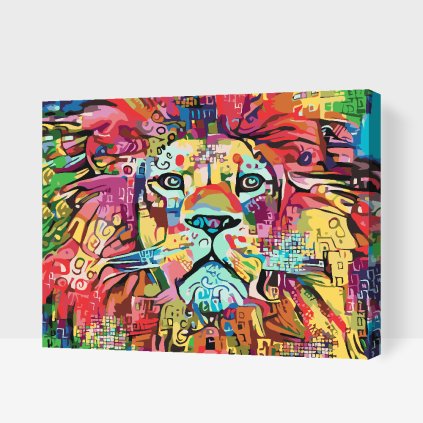 Paint by Number - Colorful Lion 4