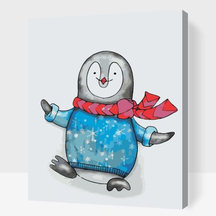 Paint by Number - Cheerful Penguin