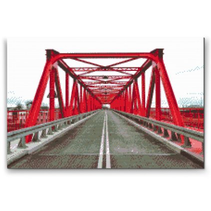 Diamond Painting - Red Bridge, Wroclaw, Poland