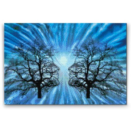 Diamond Painting - Trees Shaped as Faces