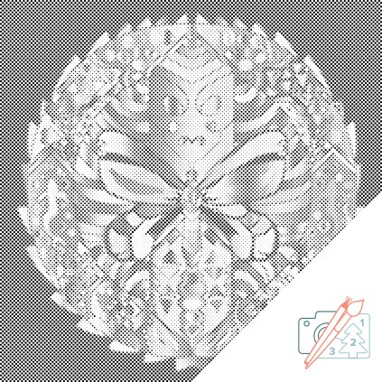 Dotting points - Mandala with Butterfly