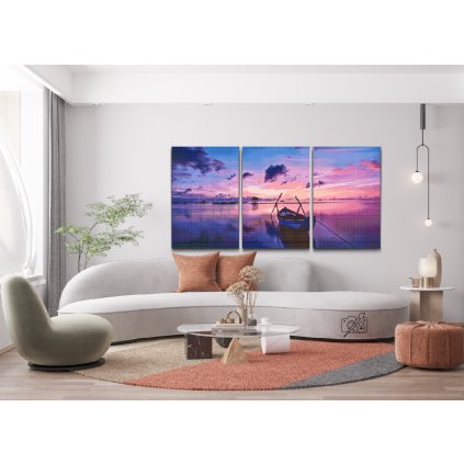 Diamond Painting - Purple sunrise (set of 3)
