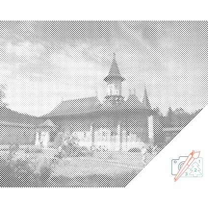 Tečkování - Klášter Moldovita, Rumunsko