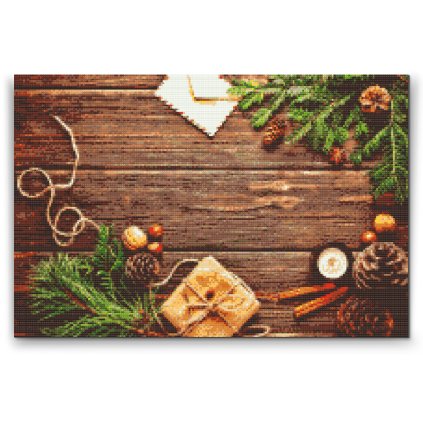 Diamantové malování - Vánoční pozadí