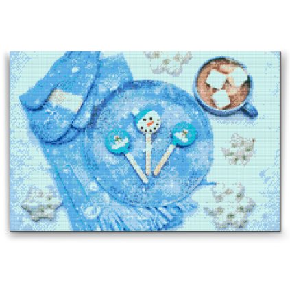 Diamantové malování - Vánoční pozadí 3