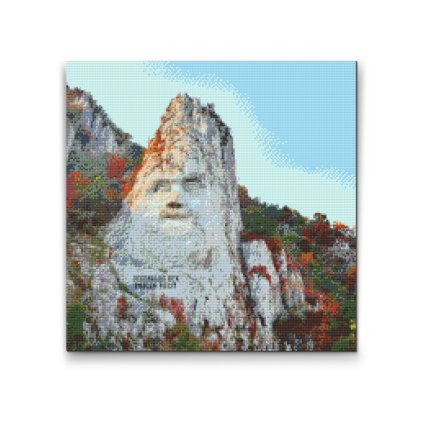 Diamantové malování - Skalní socha Decebalus, Rumunsko