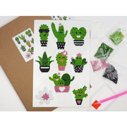 Diamond stickers - Happy Cactus