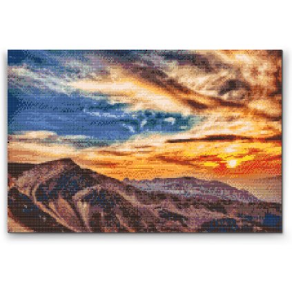 Diamond Painting - Sunset over the Mountains