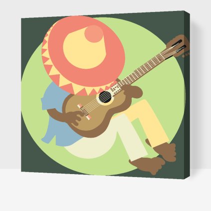 Paint by Number - Sleeping Mexican 