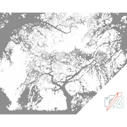 Dotting points - Silhouette of Trees