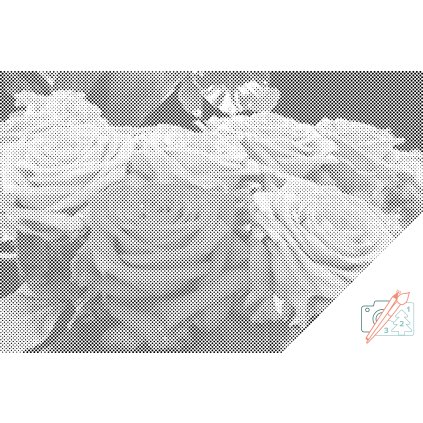 Dotting points - Red Flower in Bouquet