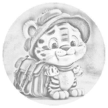 Dotting points - Cute tiger with a backpack
