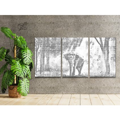 Dotting points - Magnificent elephant in the Forest (set of 3)