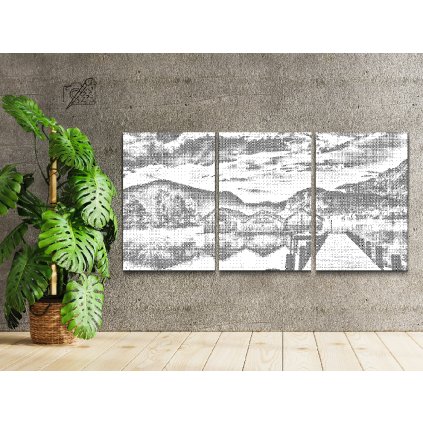 Dotting points - Lake set in beautiful Nature (set of 3)