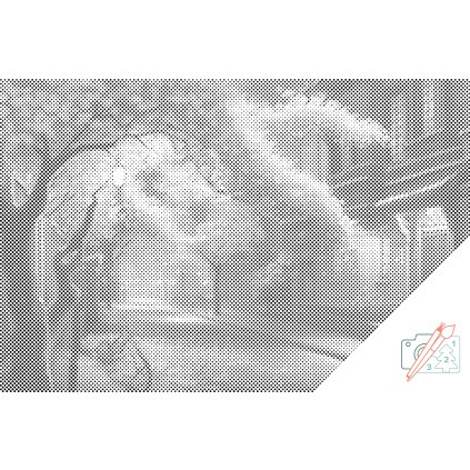 Dotting points - Cherry tree-lined street in the evening