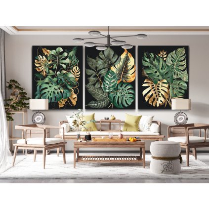 Paint by Number - Tropical climber Monstera (set of 3)