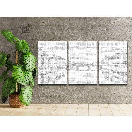 Dotting points - River Arno in Florence (set of 3)