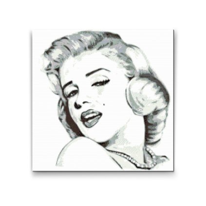 Diamantové malování - Marilyn Monroe portrét