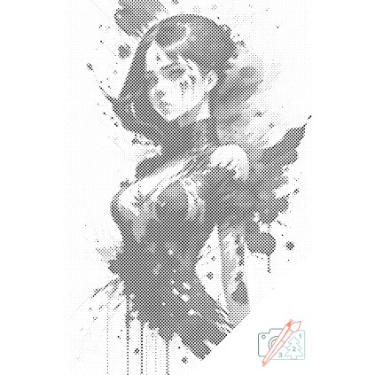 Tečkování - Vyzývavá dívka