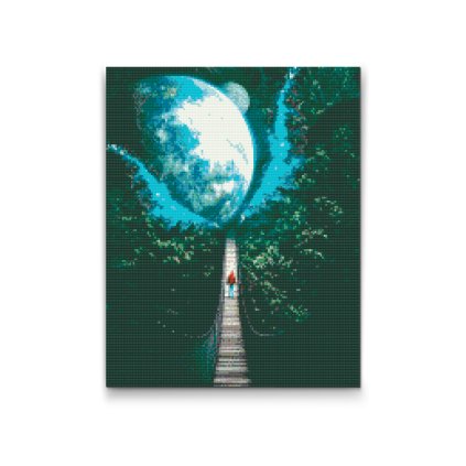 Diamantové malování - Cesta korunami stromů