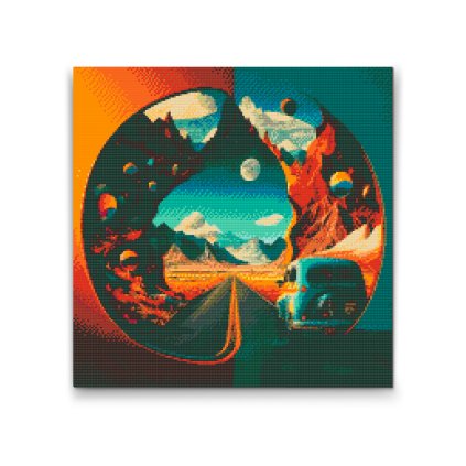 Diamantové malování - Na cestě s veteránem