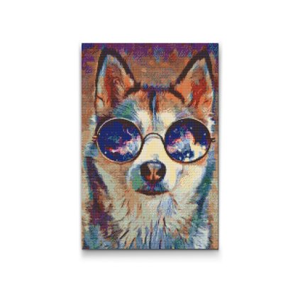 Diamond Painting - Husky with Glasses