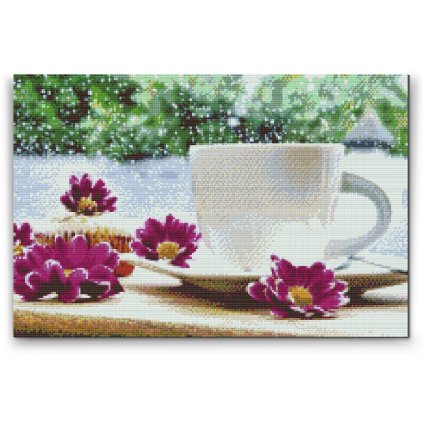 Diamond Painting - Winter Afternoon with a Cup of Tea