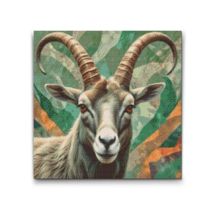 M2_Diamond_Paintings_-_Ibex_in_shades_of_muted_green