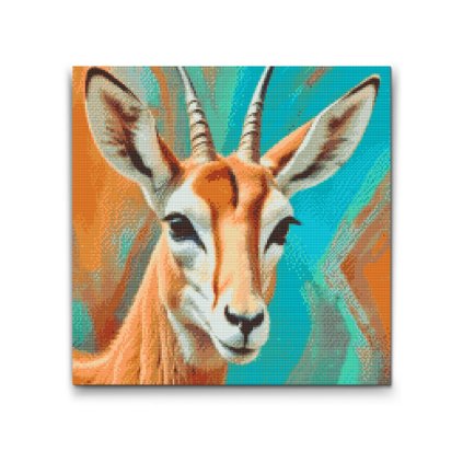 M2_Diamond_Paintings_-_Gazelle_in_shades_of_turquoise_and_orange