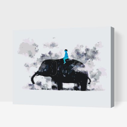 Paint by Number - Riding an Elephant