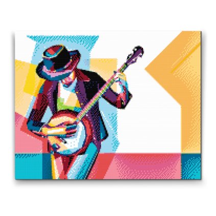 Diamond Painting - Man Playing the Banjo