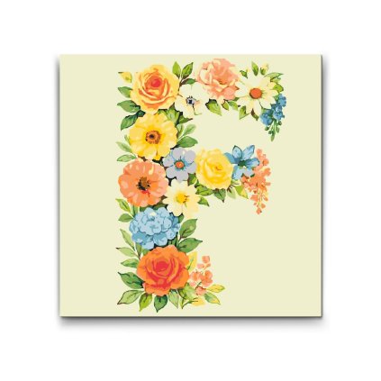 M2_Painting_by_Numbers_-_Letter_F_-_Floral_Pattern