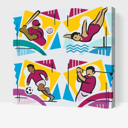 Paint by Number - Mix of Sports 1