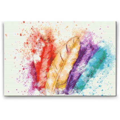 Diamond Painting - Colorful Feathers