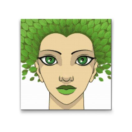 Diamond Painting - Woman with Leaves