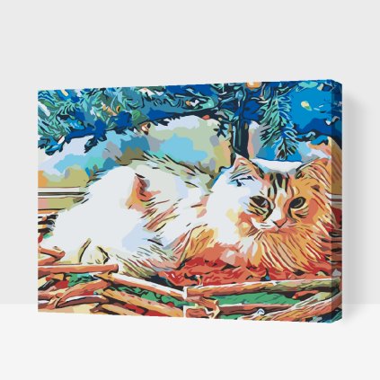 Paint by Number - Cat under the Tree
