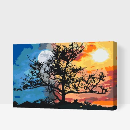 Paint by Number - Moon and Sun
