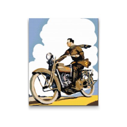 Diamond Painting - Retro Motorcyclist
