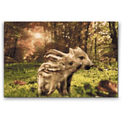 Diamond Painting - Family of Wild Boars