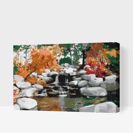 Paint by Number - Waterfall in Autumn