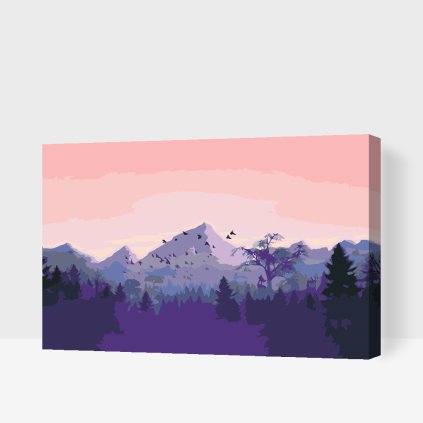 Paint by Number - Mountains at Sunset