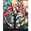 Paint by Number - Colorful Background behind the Tree