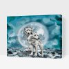 Paint by Number - White Wolves at the Full Moon