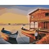 Paint by Number - Boats and Wooden House