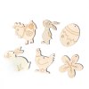 Set of Easter wooden cutouts (6pcs)