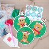 Diamond Decoration - Christmas Decoration (6pcs stickers, 3pcs wood)