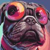 Paint by Number - Dog with Stylish Glasses 2