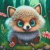 Diamond Painting - Green-eyed hedgehog