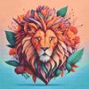 Diamond Painting - Floral Lion